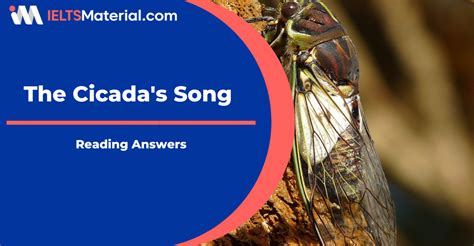 Once the cicadas shells are hard, male cicadas begin to make. . The cicadas song reading answers pdf